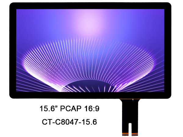 RS232 / I2C 15.6 Inch Touch Screen Panel Projected Capacitive 16:9 Aspect Ratio