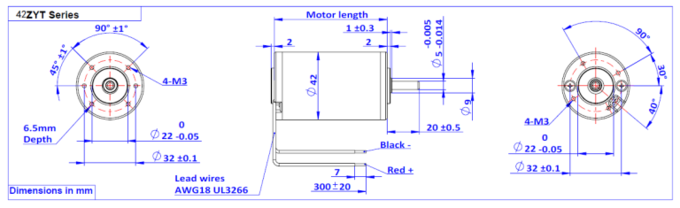 Hybrid 80mN.M 42ZYT 2 Phase 14W Nema 17 Brushed Servo Motor