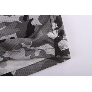 Olive Camouflage Mens Elastic Waist Board Shorts