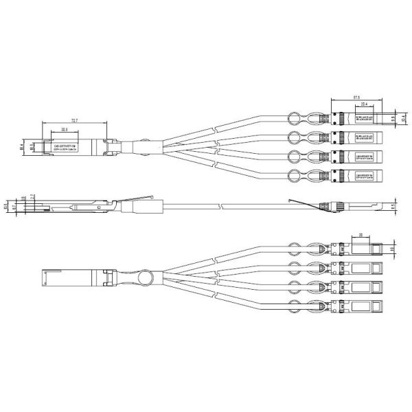 Copper DAC Breakout Cable