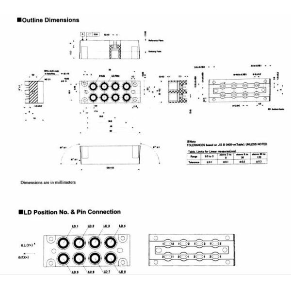 Nicha New laser module 520nm 8 * 0.9W projection laser module 8 1 groups of green light BANK -NUGM02T