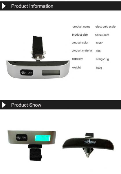 Backlight LCD Display Luggage Scale Smart Digital Hanging Luggage Scale with Temperature SensorLCD