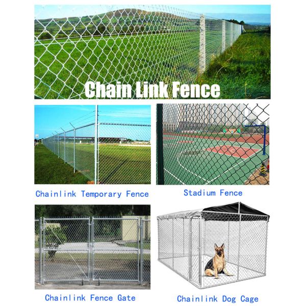 Hot dip Galvanized 6ft chain link fencing top with barbed wire