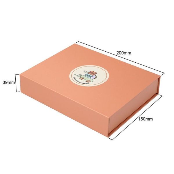 Eco Friendly Pink Magnetic Gift Box Chocolate Cookie Kraft Paper Gift Magnetic Box