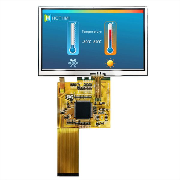 4.3 Inch Custom Display Solutions 800x480 Resistive Touch Panel