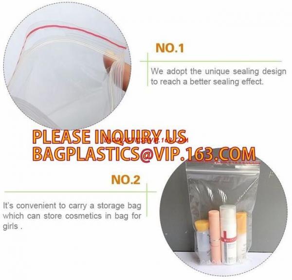 ROHS recyclable zipper double pouch kangaroo bag, White opaque zipper reclosable plastic bags, FDA food storage freezer