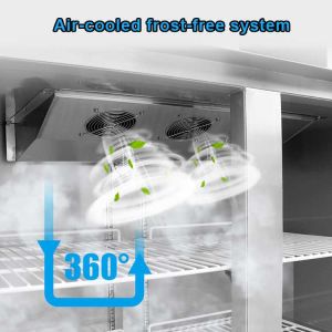 1350L Restaurant Commercial Freezer Upright Freezer Vertical Fridge Refrigerator