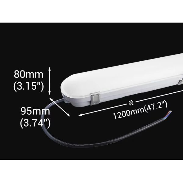 4ft CCT Changed Waterproof Beam Lights Ip65 led linear vapor proof luminaire tr-iproof lamp