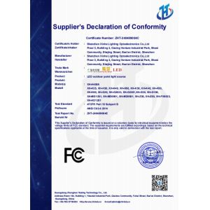 Shenzhen Xinhe Lighting Optoelectronics Co., Ltd. Certifications