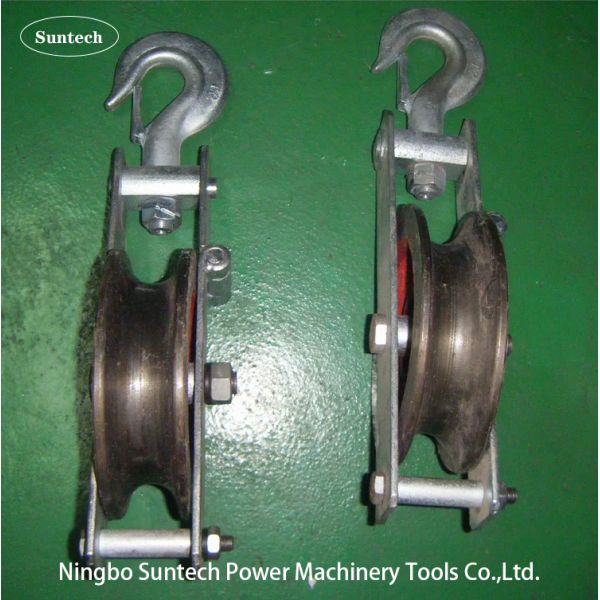 20KN Transmission Line Earth Wire Grounding Conductor Stringing Pulley Block