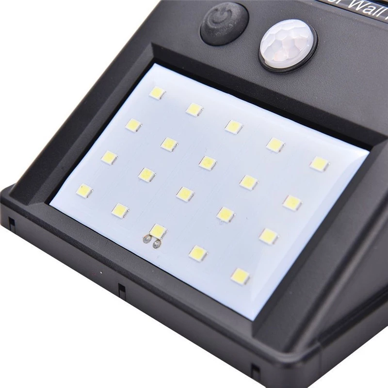 300lm PIR Solar Powered Motion Lights 6500k Pir Exterior Wall Lights