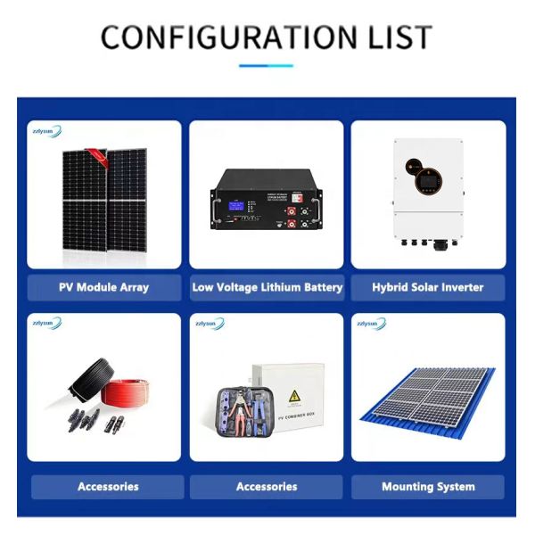 10KW Hybrid Solar Energy System Kit Lithium Lifepo4 Solar Battery For Home