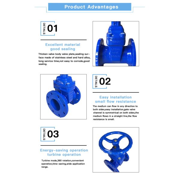 DIN F4 Elastomeric Seal Flange 4" Soft Seal Gate Valve For Industrial Drainage