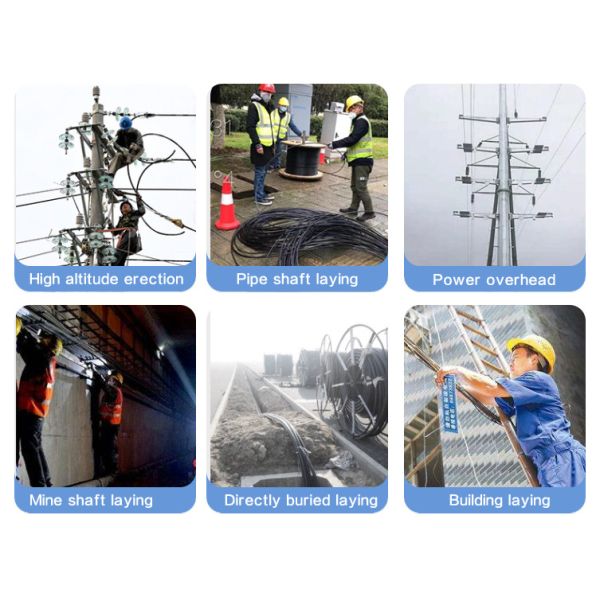 24 Core ADSS Fiber Optic Cable Aerial G652D Fiber Self-Supporting