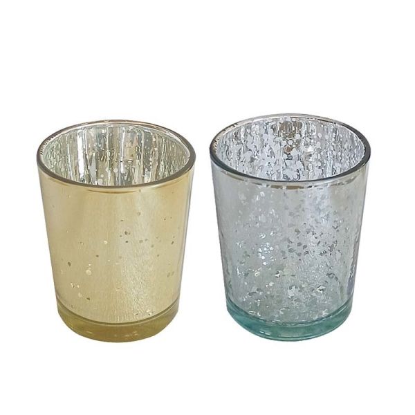 B2B Electroplated Christmas Candle Jars: Bulk Order, Custom Design, Shatter-Resistant for Candle Brands