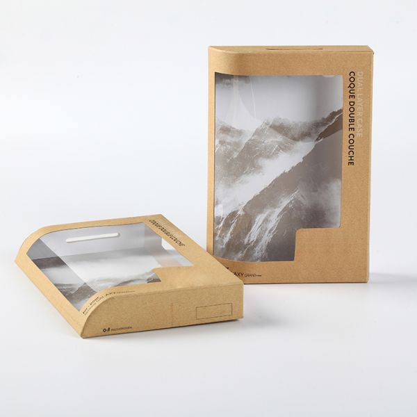 Mobile Cover Packaging Box With PVC Window Custom Small Card Paper Material