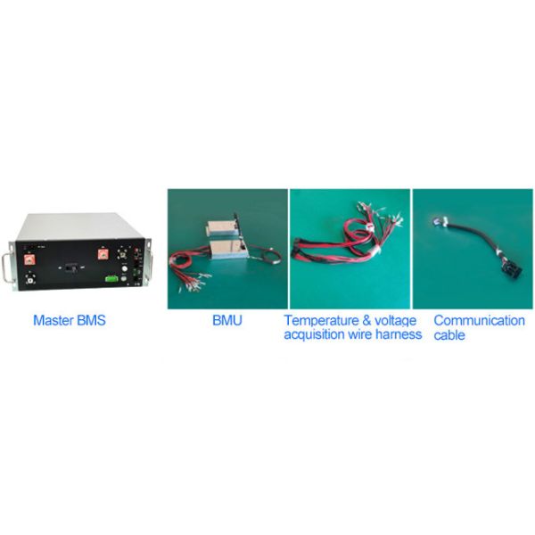 180S 576V 250A Master Slave BMS With Relay Contactor 15S BMU wire harness