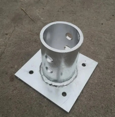 Q355B New Construction Caps For 1 1/2" Round Corner Square Shaft Piles