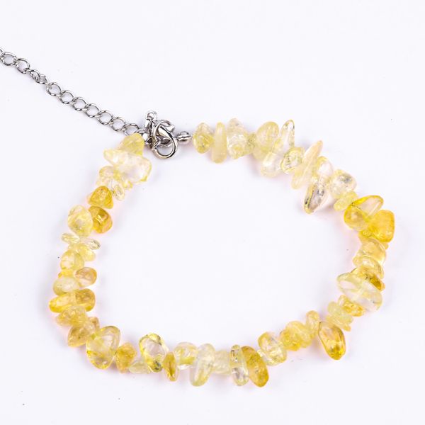 Adjustable Natural Gemstone Irregular Chips Gravel Stone Bracelet Healing Energy Jewelry
