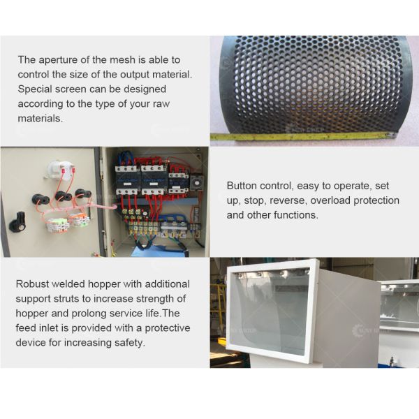 High Productivity Blade Crusher for Scrap Plastic Bottles and Copper Wire Crushing