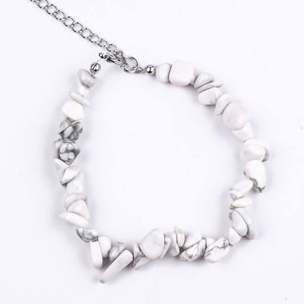 Adjustable Natural Gemstone Irregular Chips Gravel Stone Bracelet Healing Energy Jewelry