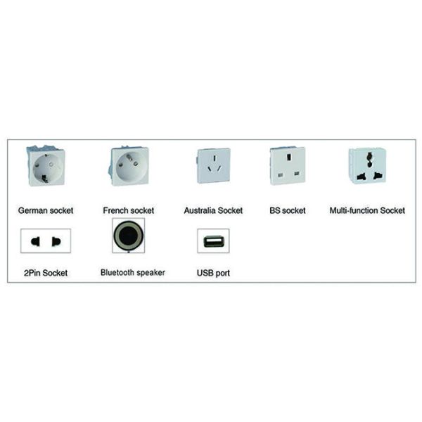 Intelligent 250V 13A Pop Up Electrical Outlet Self Grounding
