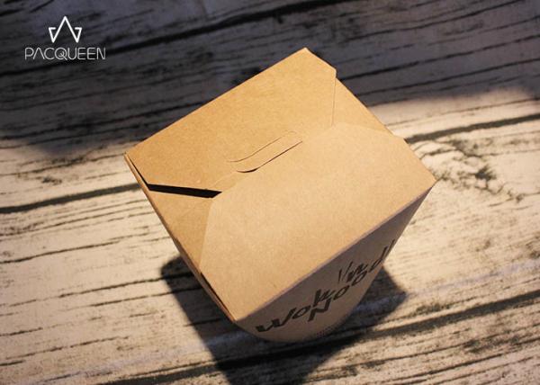Quality Kraft Paper Takeaway Food Containers Noodles Boxes Flexo Printing / Offset Printing for sale