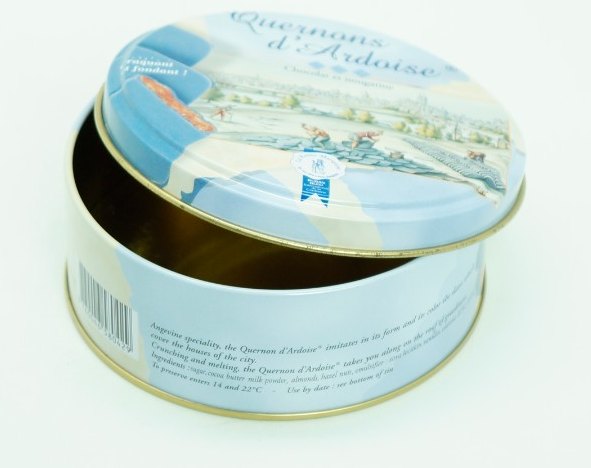 Customized Round Cake Box Candle Cookie Tin Cans Adjustable Height