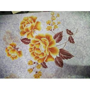 Recycled 100 % Polyester 75gsm Tricot Knit Fabric with pattern printed