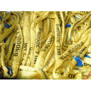 Buy cheap Yellow 3T Polyester Lifting Sling Crane Lifting Straps For Cargo / Crane from wholesalers