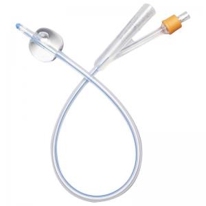 China Foley Balloon Catheter 2 Way Silicone Coated Catheter For Hospital on sale