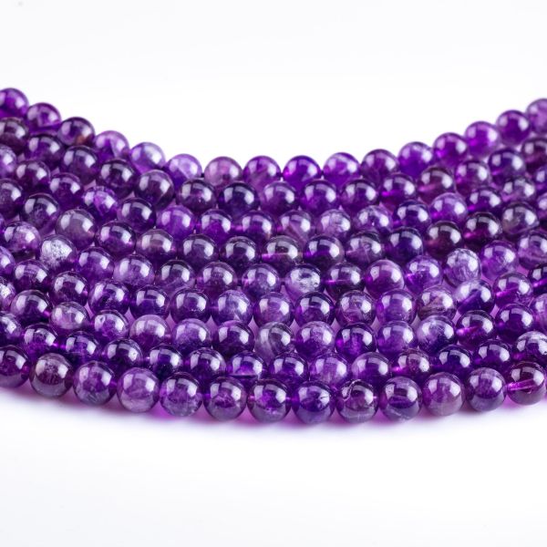 Dark Amethyst Semi Precious Stone Beads Loose Gemstones For Jewelry Making