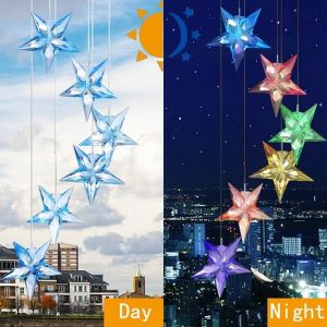 DC6V Solar LED Garden Lights 80lm Hummingbird Wind Chime