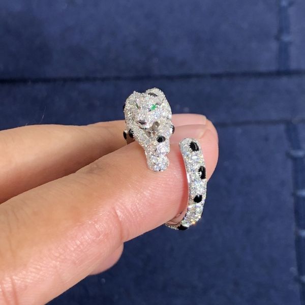 Car Tier High Quality 18K White Gold Ring Jewelry Natural Diamond Engagement Ring