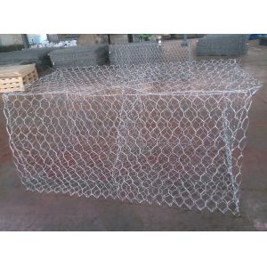 China Tray + Plastic Film Gabion Fence System Galvanized Basket Stone Cages wholesale