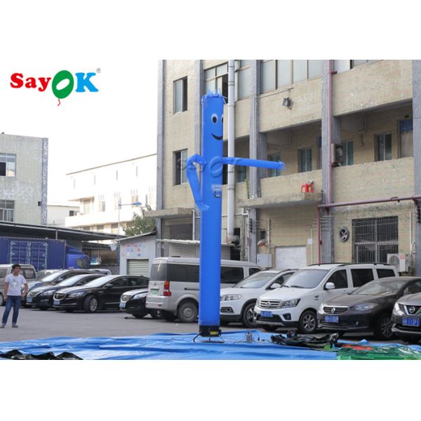 Dancing Air Guy 5m Blue Inflatable Sky Dancer / Advertising Dancing Man Air Blower