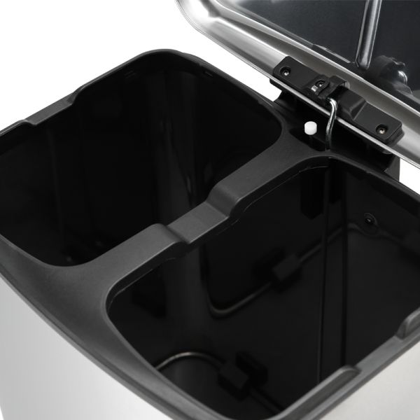 SS Rectangular 503mm Height Silver Rubbish Bin