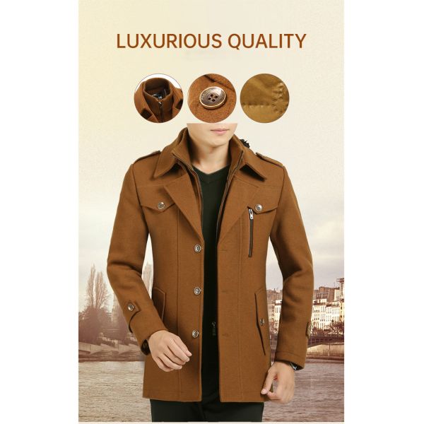 GARMENT DYED Customise OEM Winter Suit for Men's Woolen Business Casual Small Suit