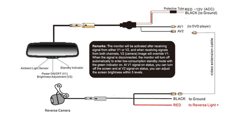 Electronic Rear Vision Mirror Reversing Camera , Rear Vision Mirror Camera