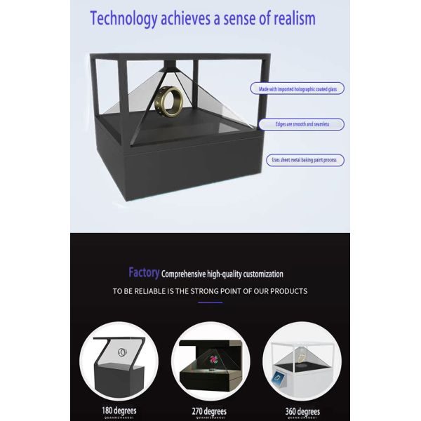 High Resolution 3D Holographic Display Showcase 3D HoloBox For Retail Promotions