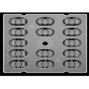 China SMD3030 Square LED Lens 14 In 1 , Eyes Protecting SMD LED Lens For LED Street Lighting on sale