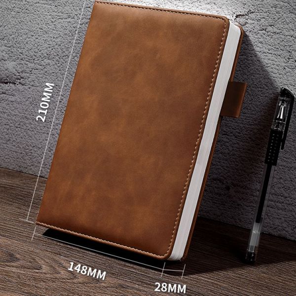 Thickening A5 PU Leather Diary Notepad with Customized Hardcover Planner Journal Notebook
