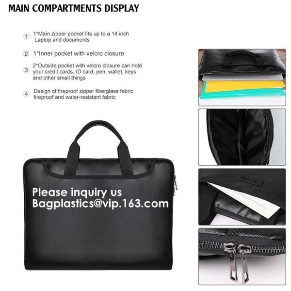 Laptop Computer Bag, Laptop Tote Bag for Women Waterproof Business Bags,Fiberglass Waterproof Zip Lock Pouch Zipper pack