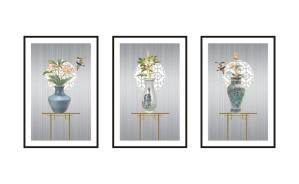 China Engraved SS Metal Frame Art Background Hanging Paintings wholesale