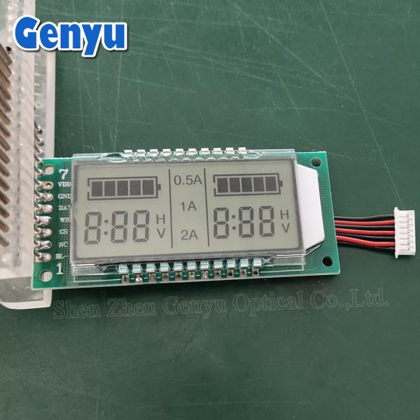 Quality Customization Segment LCD Modules TN 6 Digit LCD Display Blue Backlight for sale