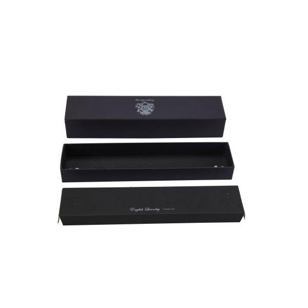 Lid And Base Gift Packaging Box Custom Logo Black Rigid Paper Cardboard Jewelry Packing Boxes