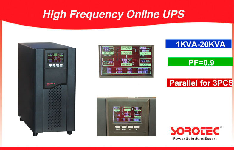 220V / 230V 40HZ - 70HZ High Frequency Online UPS for Bank Station