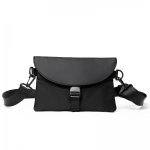 China Crossbody Nylon Messenger Bags Black Shoulder With Wide Straps wholesale