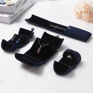 Pendant Necklace Paper Jewellery Packaging 10x10x3.5cm Velvet Engagement Ring