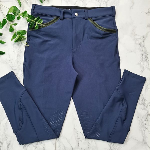 Brown Horse Riding Breeches Mens Quick Dry Silicone Printing Anti - Pilling